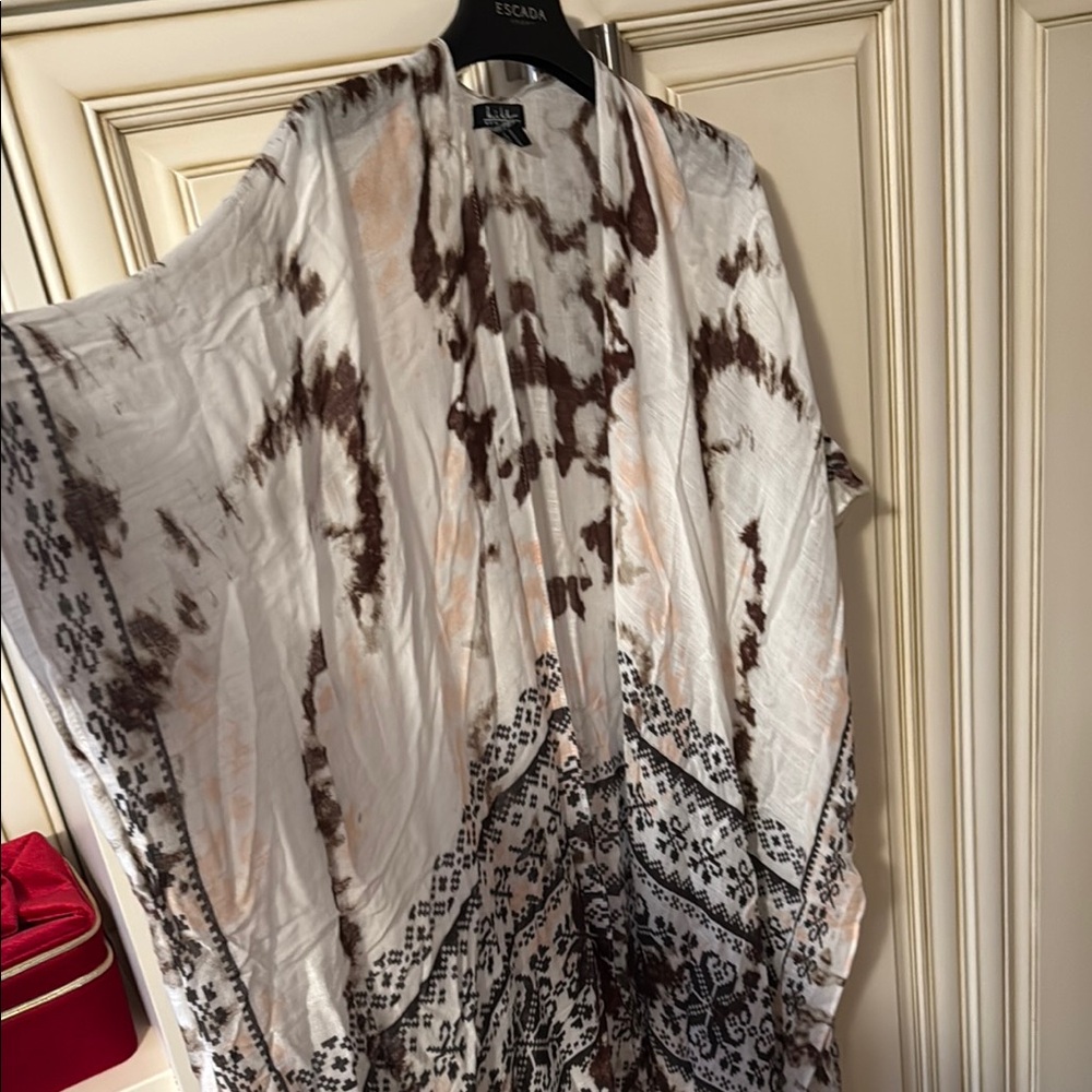 ESCADA Women's Black and White Swim Coverup